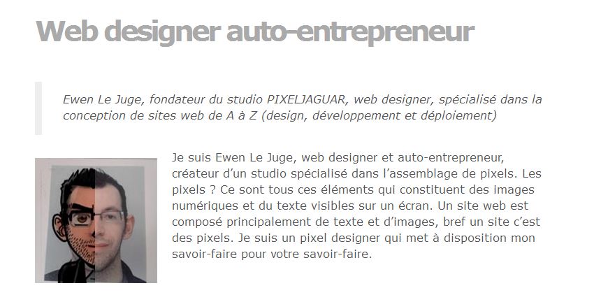 Interview de l’auto-entrepreneur Ewen Le Juge: Web designer